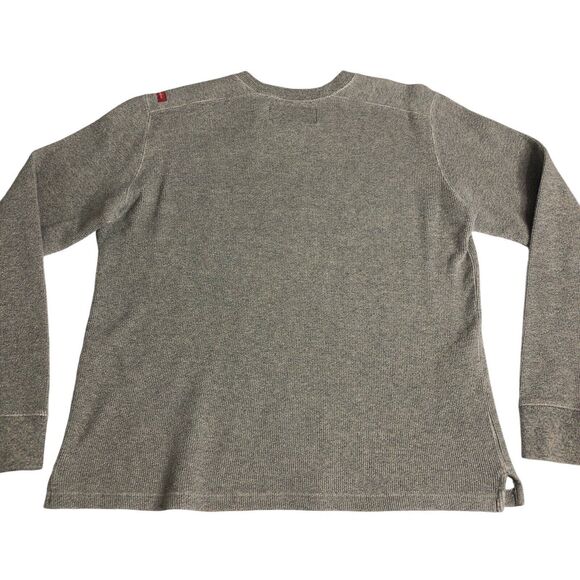 Vintage Abercrombie Fitch Sweater Mens M Gray Marled Knit Pullover V-Neck Y2K - Picture 13 of 16